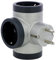 LEGRAND Adaptadores 3 tomas laterales 2P+T, Ladron de enchufes, Color Aluminio/gris oscuro 694523