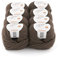 ggh Norvika Box - Schurwolle MIschung - 8x50g Knäuel (insgesamt 400g) - Wolle zum Stricken oder Häkeln Farbe 008 - Taupe