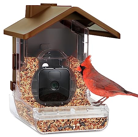 Wasserstein Vogelhaus-Kamera-Gehäuse kompatibel mit Blink, Wyze und Ring-Kamera - Vogelfutterstation für Vogelbeobachtung mit Ihrer Sicherheitskamera - (Kamera Nicht enthalten)