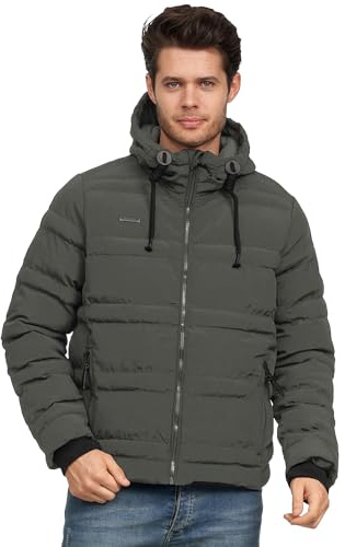 BRAVE SOUL Men's Puffer Jacket – Warm, Stylish, Winter Coat for Snow, Rain, and Wind Protection, Longsleeve Jackets for Men UK, S to 3XL