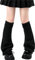 Olreco Beinstulpen Kawaii Y2K Harajuku für Mädchen Frauen Gyaru Niedliche Goth Lolita Zubehör, B Black Flared, Einheitsgröße