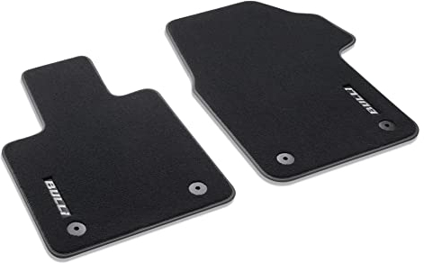 Volkswagen 7T1061275WGK Fußmatten Premium Velours Textilfußmatten 2X Stoffmatten vorn, mit Bulli Schriftzug