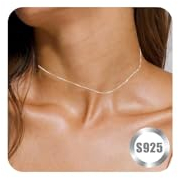 FUNEIA 925 Sterling Silber Kette Damen Verstellbare Halskette Verlängerungskette und einer Breite von 0,75/1/1,2/1,3/1,5 Silberkette Damen 925 ohne anhänger 40CM-60CM
