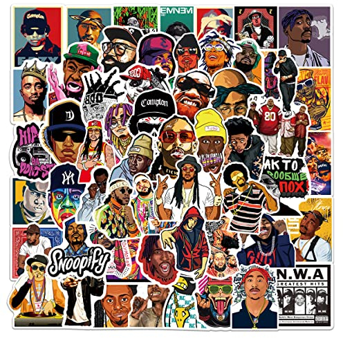 Hip-Hop-Rap Aufkleber Sängerin Sticker Set 100 Stücke Niedlich Deko für Auto Laptop Skateboard Fahrrad Moped Motorrad Fahrrad Computer,Geeignet für Erwachsene Kinder