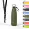 Daikoku - Edelstahl Wasserflasche | 100% Auslaufsicher | Hält 12 Stunden Heiß, 24 Stunden Kalt | BPA-Frei und Gesund | Modische Farbe, Ideal für Alltag und Outdoor | Militärgrün | 500 ML