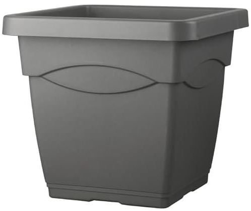 Deroma Pot de Fleurs Carre Day R Anthracite - Coloris Gris Anthracite - 38cm