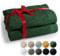 Blumtal Premium 2-TLG. Saunatuch Set 80x200cm - Saunahandtuch Oeko-TEX Zertifiziert, 100% Baumwolle, Frottier XXL- Saunatücher, Extra Weich und Saugstark, Dunkelgrün