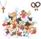 CHENNAN 50 Pcs Pendentif Croix En Bois Minni Croix en bois crucifix Croix Breloques Croix Bois Perles DIY Mini Croix Charmes Croix pour baptême, communion et confirmation (Couleur aléatoire)