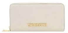 Moschino Damen Geldbörse Love Zip Around Schwarz A24MO03 JC5700, elfenbein (ral 1013), Einheitsgröße, mit Reißverschluss