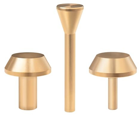 POWERTEC Oberfräsen-Zentrierstift und Kegel-Set mit 1/2 Zoll und 1/4 Zoll Innenzentrierführung und 1/4 Zoll Außenzentrierführung. Funktioniert mit Spannzange zur Ausrichtung der meisten