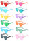 Theassli Herz Sonnenbrille 12 Stück, Party Brillen, Herzbrille, Hippie Brille, Party Sonnenbrille Lustige Herzchen Brillen spaßbrille für Fasching Foto Requisiten für Kinder und Erwachsene