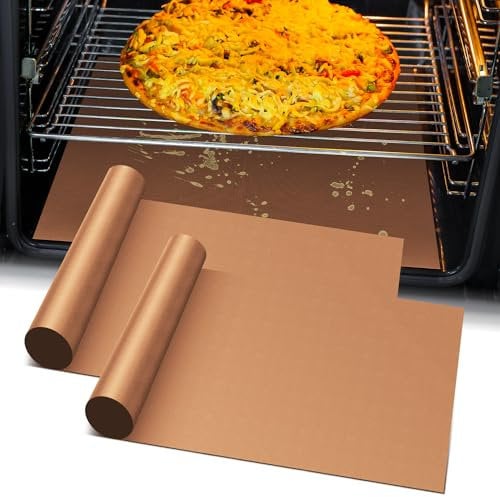 Oven Liners for Bottom of Oven - 2 Pack Large Heavy Duty Mats, 23.6x15.7 Non-Stick Reusable Liner for Electric, Gas, Toaster Ovens Grills - BPA & PFOA Free Kitchen Accessory to Keep Oven Clean