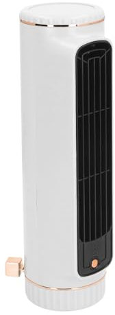 Yunir Ventilatore a Torre, Ventilatore a Torre per Camera da Letto con 3 velocità Silenzioso, Ventilatore da Tavolo Ricaricabile Tramite USB, Ventilatore per Camera da Letto, Ufficio