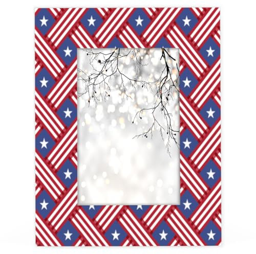 Holz-Bilderrahmen mit USA-Motiv, 27,9 x 35,6 cm, passend für 34,2 x 26,9 cm große Fotos, amerikanischer USA-Bilderrahmen für Heimdekoration, personalisierte Rahmen, Geschenke