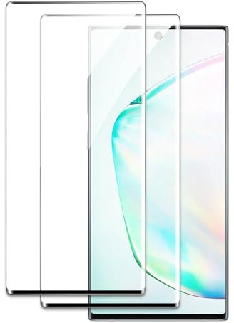 [2 Pièces] Verre Trempé pour Samsung Galaxy Note 10 Plus, HD Verre Film, 9H Vitre Protection, Anti-rayures Film, Dureté 9H, Transparent HD, Haute Sensibilité, Sans Bulles