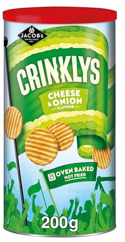 Jacob's Crinklys Cheese & Onion Baked Snacks Caddy, 200 g (Pack of 1)