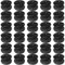 SHSMPXOY 30 Juegos Remaches Tornillo Encuadernacion, M5*4Tornillos de Chicago,Remaches de Tornillo Para Cuero Reparación para Bolsos, Libros, Collares, Mochilas, Correas de Perro (Negro Mate)