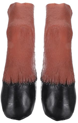 GALPADA 4 Paare Hufe für Cosplay the hallow halloween funny present orgie tierhandschuhe gefälscht Therische Ausrüstung Therian Maskenkostüm Hufe Handschuhe Pferd handschuhe kostüm Brown