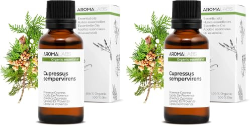 BIO - Provence Cypress Essential Oil - 30mL - 100% Pure, Natural, Chemotyped and AB Certified - AROMA LABS (French Brand) (Pack of 2)