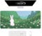 Auhoahsil Desk Mat, Ultra Large Mouse Pad, XXL Gaming Mousepad, Pretty Desk Pad, Big Extended Full Size Desktop Desk Matt for Keyboard, Laptop & Computer, 35.5 x 15.7 in, Anime Bunny Green Grass