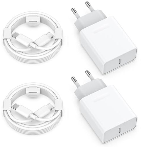 Cargador for iPhone 16-25W USB C Carga Rapida for iPhone 16/16 Pro/16 Pro Max/16 Plus/15/15 Pro/15 Pro Max/15 Plus, Pad, USBC Charger Enchufe Rapido Cabezal Adaptador con 2M Cable Duaermen