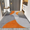 QGYFRE Esszimmer Teppich Schmutzfangmatte Waschbar vorleger 120x200CM büro orange Rutschfester und pflegeleichter mit modernem geometrischem Design