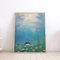 Sommer Lotusteich Frosch Seerose Tier Poster Druck Nachtansicht Wand Kunst Blumen Leinwand Malerei Lustige Zimmer Home Decor A1 50X70Cm Kein Rahmen