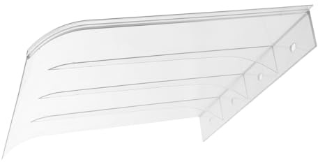 Polycarbonat Tür und Fenstermarkise 40cm mit UV und Regenschutz | Transparentes Vordach für Außenbereich, Einfache Montage, Windschutz, für Türen und Fenster