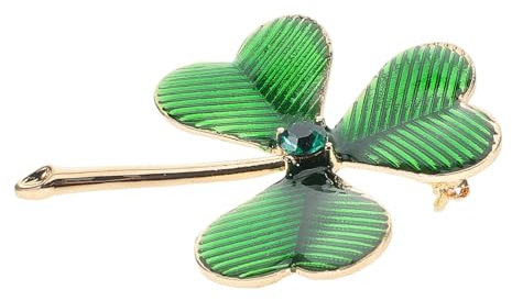 BESPORTBLE St. Patricks Day Brosche Kleeblatt Pin für Frauen Legierung Revers Pin Herren Anzug Brosche Festival Schmuck
