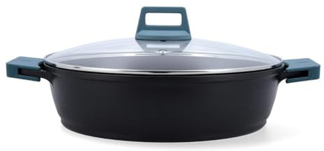 Quid Confort Tartera Aluminio Fundido 32cm - 5,5l Aluminio Apto Vitrocerámica Apto Inducción 2 Capas Antiadherentes