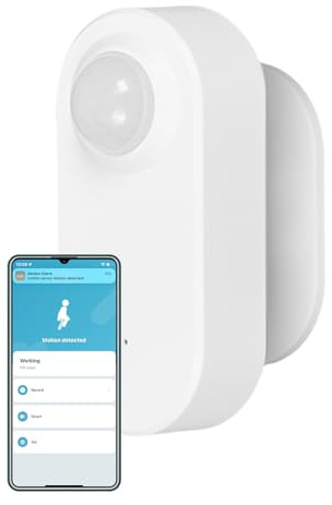 MOES Sensor de Movimiento Inteligente Zigbee, Seguridad para el hogar, Sensor de Movimiento inalámbrico con aplicación de monitoreo Remoto, Control de Voz Compatible con Alexa 1 pcs