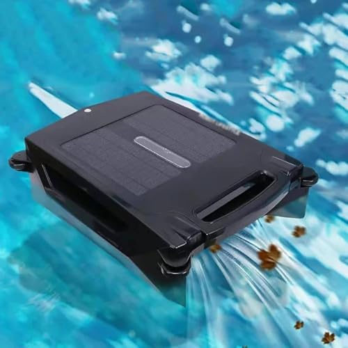 Robot nettoyeur de piscine sans fil à énergie solaire avec double charge,2 modes de nettoyage,fonction d'évitement et d'évacuation automatique des obstacles,robot écumeur de piscine rechargeable