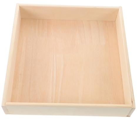 Abaodam Table de Sable pour Garçon Fille Bois Bac à Sable Carré Montessori pour Intérieur Plateau de Jeu Stable et Espace de Rangement sur Bureau pour Petites Chambres et Classes