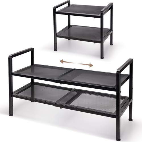 Varhomax Expandable Shoe Rack for Entryway 2-Tier