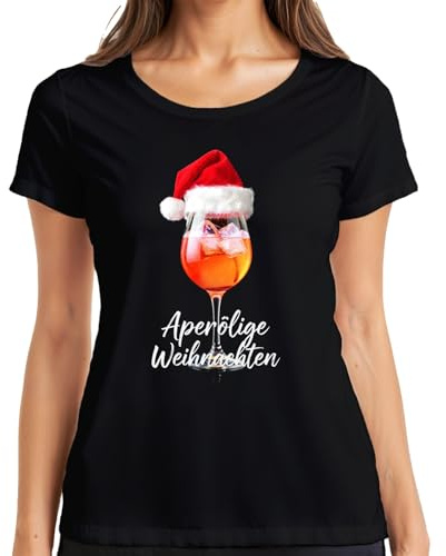 Aperölige Weihnachten Aperol Weihnachtsmütze Weihnachtsfeier Damen T-Shirt
