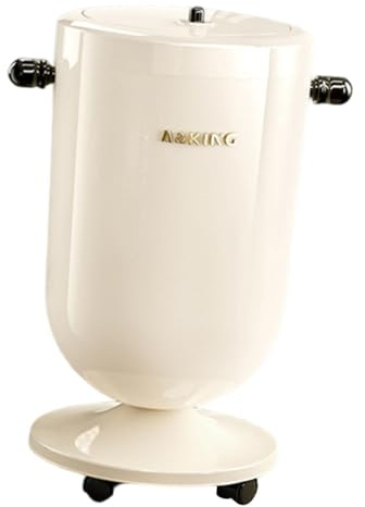 LOVIVER Poubelle à roulettes robuste avec seau intérieur. Corbeille à déchets pour cuisine, salle de bain et chambre, Blanc