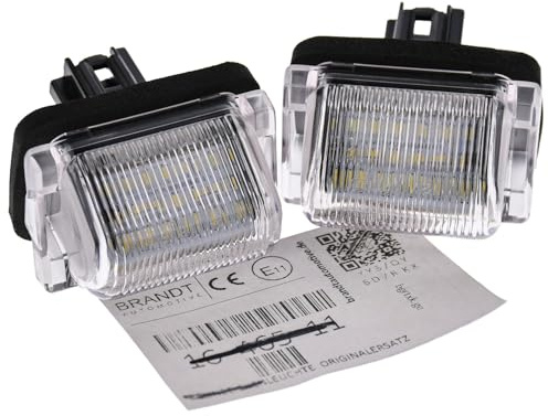 BRANDT AUTOMOTIVE Kennzeichenleuchten LED kompatibel mit Mazda 2 I DY 02-07 5 II CW 12-15 CX-9 I TB 07-15