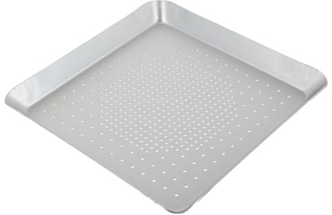 Operitacx Square Kitchen Pizza Baking Tray Aluminium Alloy 9-Inch Perforated Pan for Oven Baking and Cooking