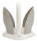 Ecoplast | Portabicchieri in Plastica, per Bicchieri Plastica Usa e Getta, Bianco Perla & Tortora, 22,3x12,5x20, Made in Italy