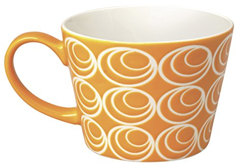 Excelsa Etnika Tazza Jumbo 415 ml, Porcellana, Arancio, 8 Centimeters cm