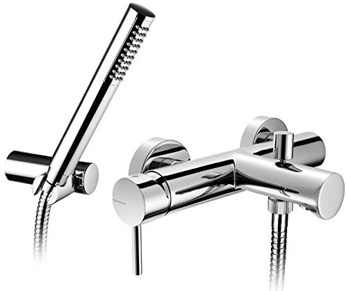 Miscelatore rubinetto per vasca bagno completo di doccia Idrotech Mimo cromato