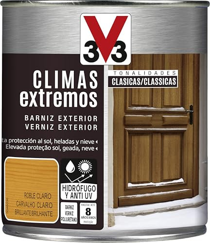 V33 Barniz Exterior Climas Extremos Brillante Roble Claro 0,75L