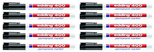 edding Permanentmarker schwarz 400-01 (1 mm, 10er Pack)