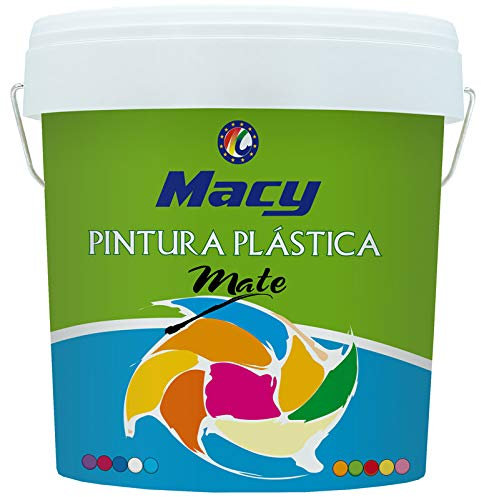 Peinture plastique mate lavable couleur blanche pour intérieur et extérieur -8 LTS ou 13 kg - Mat REF-100 MACY