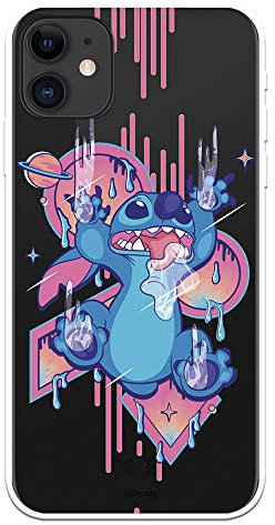 Schutzhülle für iPhone 12 Mini, offizielles Lilo & Stitch Stitch Graffiti zum Schutz Ihres Handys, aus flexiblem Silikon, mit offizieller Disney-Lizenz.