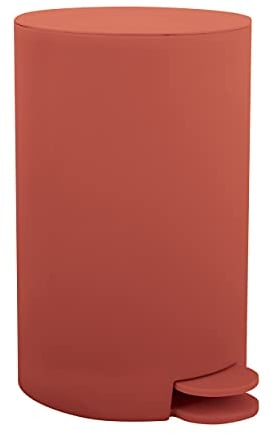 MSV Kosmetikeimer Osaki Mülleimer Treteimer Abfalleimer - 3 Liter – mit herausnehmbaren Inneneimer - Terracotta Rot