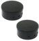 2x Abdeckdose ø 70x31mm Kunststoff Verteilerdose matt incl. Holzschrauben und 3-Loch Zugentlaster (Schwarz)