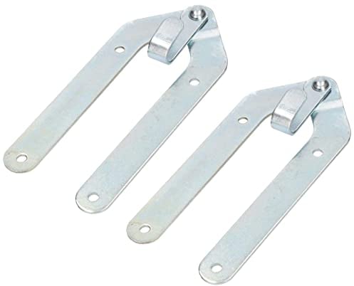 KOTARBAU® 2er Set Leiterband mit Haken Leiterscharnier Verzinkt Scharnier Stehleiterband Silber Leiter Band Öffnung 180 Grad Klappleiterband Top-Qualität
