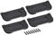sourcing map Finger Flush Pull Handle 74x34x5mm Rectangle for Drawer Door Black 4pcs