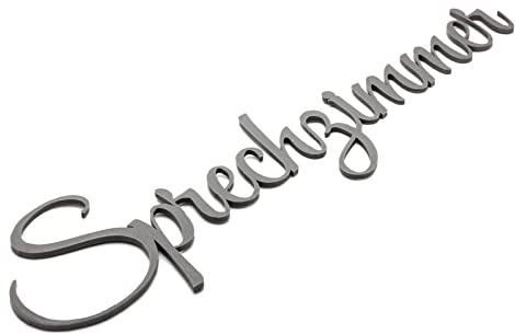Sprechzimmer Türschild Schriftzug Firma Name Wandschild Selbstklebend Grau